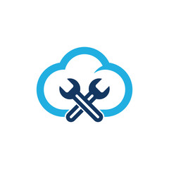 Fix Cloud Logo Icon Design