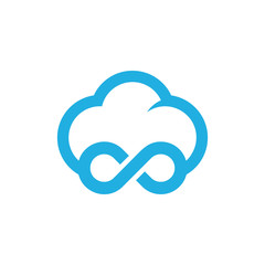 Infinity Cloud Logo Icon Design