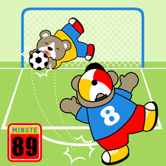 Animals soccer cartoon. Eps 10