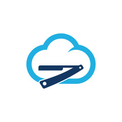 Barber Cloud Logo Icon Design
