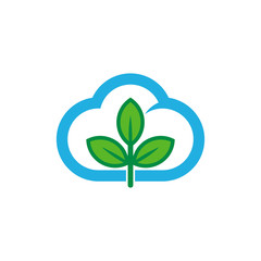 Eco Cloud Logo Icon Design