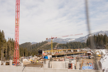 devastating builing development deforestation in mountains 