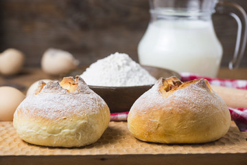 Cheese bread on the table