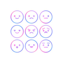 Vector Smiley Faces for Rating or Review, Feedback Rate Emoticon, Emotion Smile, Smiley Face Customer and User Review, Survey, Vote, Emoji Symbols