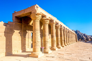 Obraz premium Philae temple in aswan on the Nile in Egypt