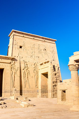 Fototapeta na wymiar Philae temple in aswan on the Nile in Egypt