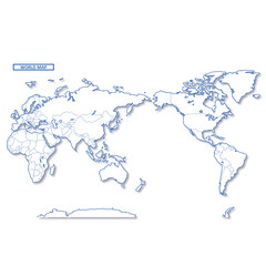 セカイ地図 シンプル白地図