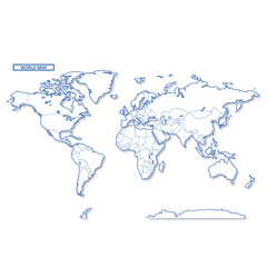 セカイ地図 シンプル白地図