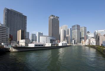 Obraz premium 大阪中之島のビル群