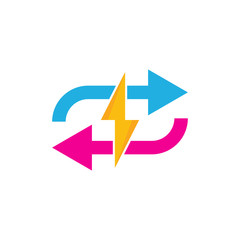 Transfer Energy Logo Icon Design