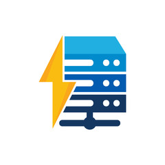 Server Energy Logo Icon Design