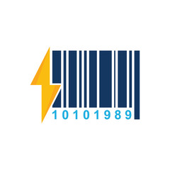 Barcode Energy Logo Icon Design