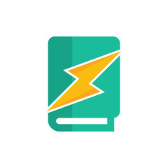Book Energy Logo Icon Design