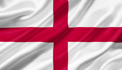 Obraz premium England flag waving with the wind, 3D illustration.
