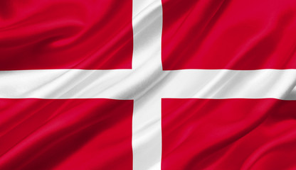 Fototapeta premium Sovereign Military Order of Malta flag waving with the wind, 3D illustration.