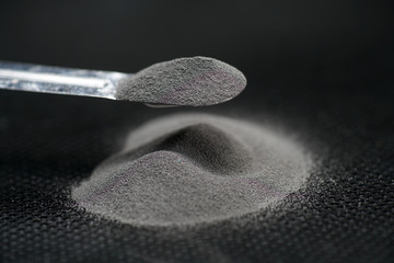 Iron filings is a Chemical substances in close up

