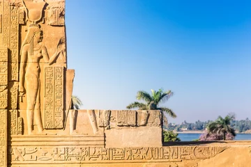 Fotobehang Temple of kom Ombo, located in Aswan, Egypt. © marabelo