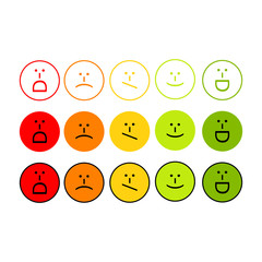 Set of emoticons, emoji of punctuation. Characters isolated. Vector