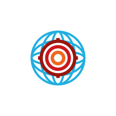 Target Globe Logo Icon Design