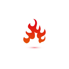 Fire and flames logo graphic template