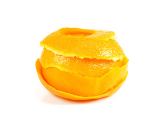  orange peel on a white background
