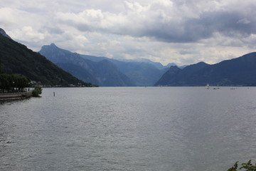 Fototapeta na wymiar Summer Lake Austria Vacaion Travel Landscape