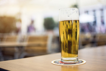 SPEYER, Germany - October 09, 2017: A Glass of  Paulaner German Beer