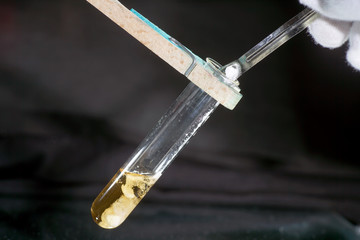 Chemical experiments in the laboratory and photo studio
