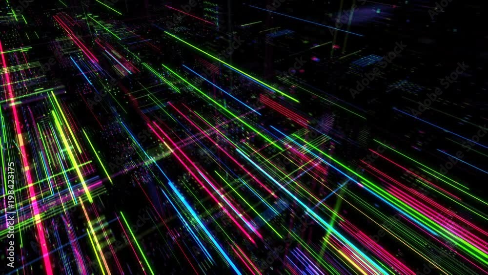 Poster abstract digital matrix particles grid virtual reality abstract cyber space science and technology b