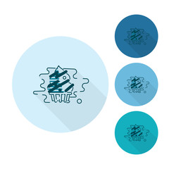 Naklejka premium Cupcake. Modern Flat Icon
