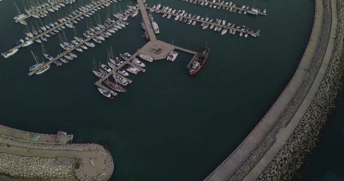 Ashdod marine aerial view 4k drone footage