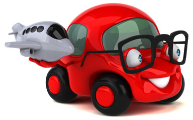 Plakat Fun car - 3D Illustration