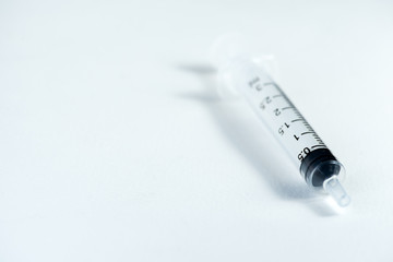 hypodermic needle(injection needle) on white background 