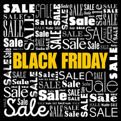 Obraz premium Black Friday Sale words cloud, business concept background