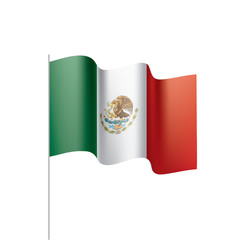 Mexican flag, vector illustration