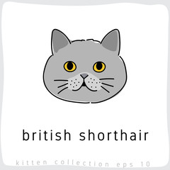 Cat breed collection : Vector Illustration