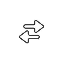 Exchange Arrow Icon. isolated perfect pixel with flat style in white background for UI, app, web site, logo. Vector illustration.