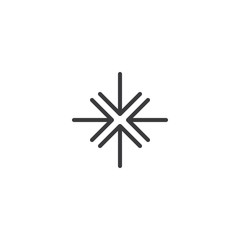 stretch exit full screen icon. isolated perfect pixel arrow symbol with flat style in white background for UI, app, web site, logo. Vector illustration.