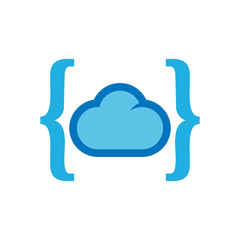 Cloud Code Logo Icon Design