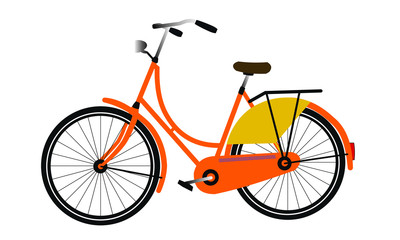 Fototapeta premium Dutch Bike Orange Omafiets