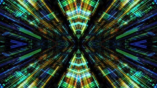 Data transfer and future technology, cyber security concept background, abstract hi speed digital internet. Motion blur. Abstract technology and cyber space environment 3D render 4K loop