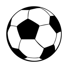 Ball icon isolated black and white. Sport object. Vector illustration.