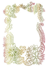 Beautiful flower frame