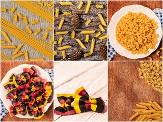 Photo of mixed various kinds of pasta.