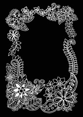 Beautiful flower frame