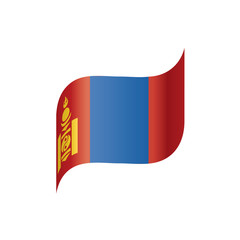 Mongolia flag, vector illustration