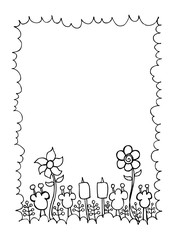 Beautiful flower frame