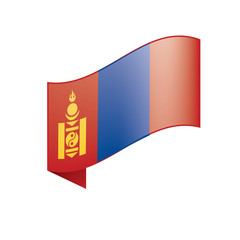 Mongolia flag, vector illustration