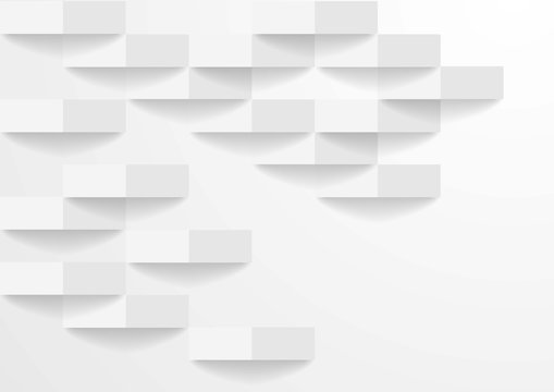 abstract white and gray tone vector background, brick perspective with shadow modern concept, space for text or message web design