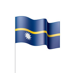 Nauru flag, vector illustration
